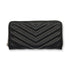 Portafoglio nero effetto trapuntato con piccole borchie Lora Ferres, Borse e accessori Donna, SKU b541000386, Immagine 0